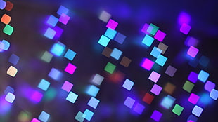 teal, purple, and blue bokeh light photo