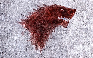 brown and white fur area rug, Game of Thrones, House Stark