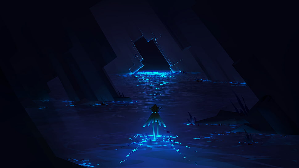 abstract, water, cave HD wallpaper