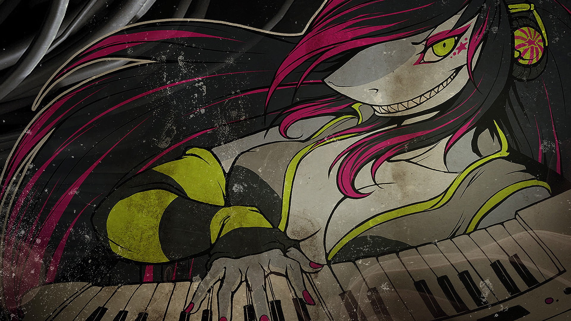black and pink haired animated character illustration, Lapfox Trax, Mayhem ...