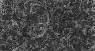 gray and white floral area rug, texture