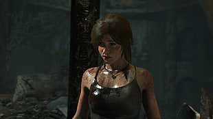 men's black and gray crew-neck shirt, Rise of the Tomb Raider, Tomb Raider