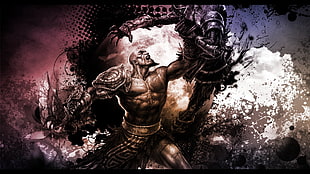 Kratos The God Of War digital wallpaper, God of War, Kratos, Samirus, video games