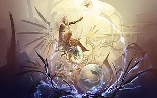 Anime character illustration, fantasy art HD wallpaper
