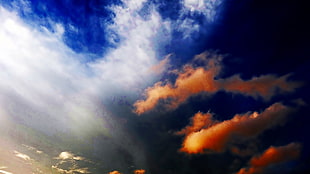 blue sky, nature, sky, clouds HD wallpaper