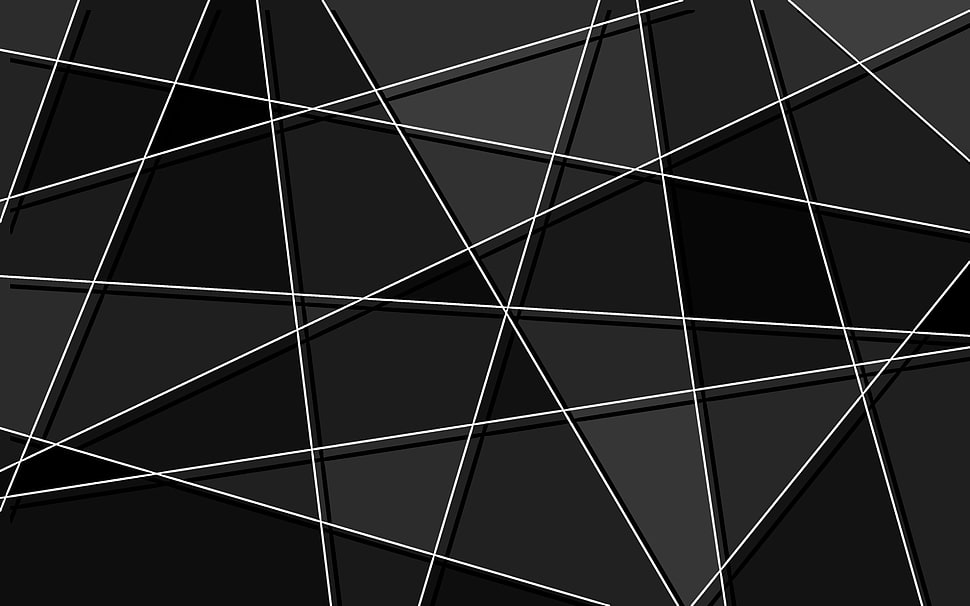 black glass wall art, monochrome, abstract, GIMP, gradient HD wallpaper