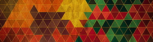 red, green, and yellow area rug, multiple display, colorful, abstract