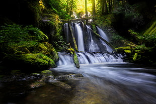 nature's waterfall HD wallpaper