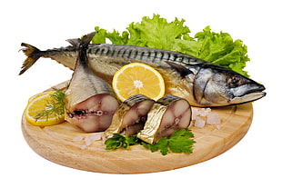 fish meats on chopping board