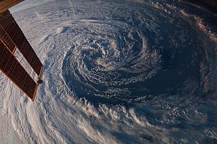earth atmosphere, International Space Station, storm, NASA, clouds HD wallpaper