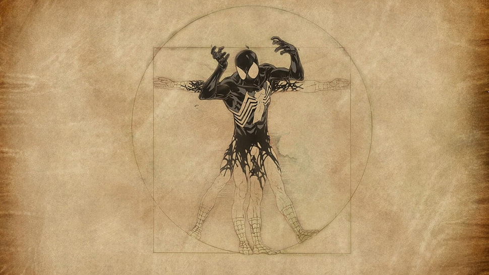 Spider-Man Venom sketch HD wallpaper