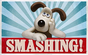 Wallace and Gromit Smashing! digital wallpaper, Gromit, artwork, cartoon