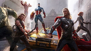Marvel Avengers wallpaper, movies, The Avengers, Thor, Iron Man HD wallpaper
