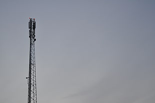 gray metal radio tower, minimalism, radio, tower, sky