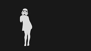 Storm Trooper illustration, stormtrooper, minimalism, Star Wars, silhouette