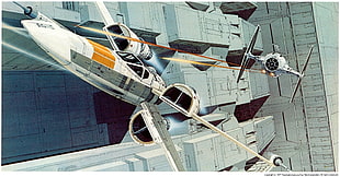 white and gray fighter jet, Star Wars, artwork, concept art, TIE Fighter