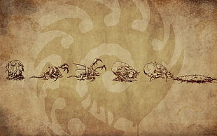 assorted monster illustration, StarCraft, Starcraft II, swarm, Zerg