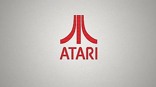 Atari logo, minimalism, logo, Atari, brands HD wallpaper