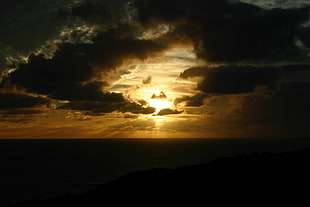 silhouette photo of clouds HD wallpaper