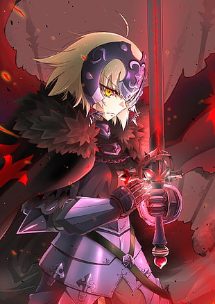 anime character holding sword, armor, Fate/Apocrypha , Fate/Grand Order, Fate/Stay Night HD wallpaper
