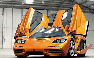 orange Koenigsegg Agera, car, McLaren, McLaren F1, Hypercar HD wallpaper