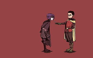 Robin beside Raven