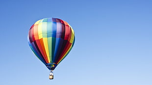 multicolored hot air balloon, hot air balloons