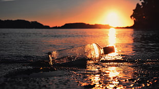 impossible bottle, sunset