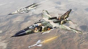 fighter plane illustration, artwork, airplane, Mikoyan MiG-27, aircraft