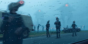 vehicle windshield, Simon Stålenhag, artwork HD wallpaper