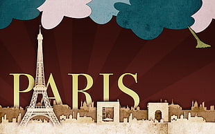 Paris freestanding letter with Eiffel tower standee