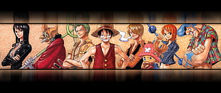 One Piece characters illustration, ultra-wide, One Piece HD wallpaper