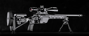black and gray rifle with scope, gun, sniper rifle, rifles, Bolt action rifle