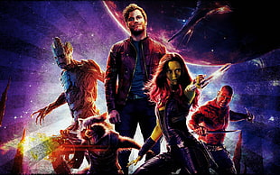 Guardians of the Galaxy digital wallpaper, movies