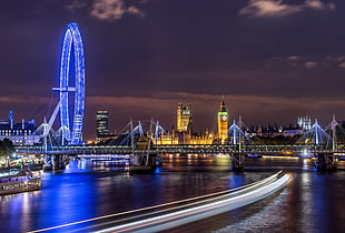 brown bridge, city, building, London, Westminster