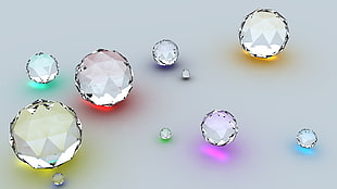 photo of assorted color Diamond embellished beads HD wallpaper