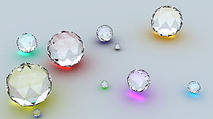 photo of assorted color Diamond embellished beads
