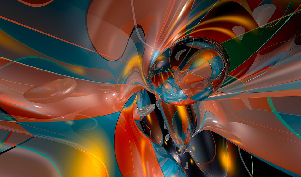 multicolored 3D wallpaper HD wallpaper