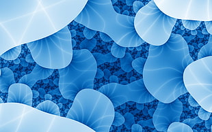blue and white cell illustration HD wallpaper
