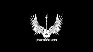 electric with wings illustration, heavy metal, music, minimalism