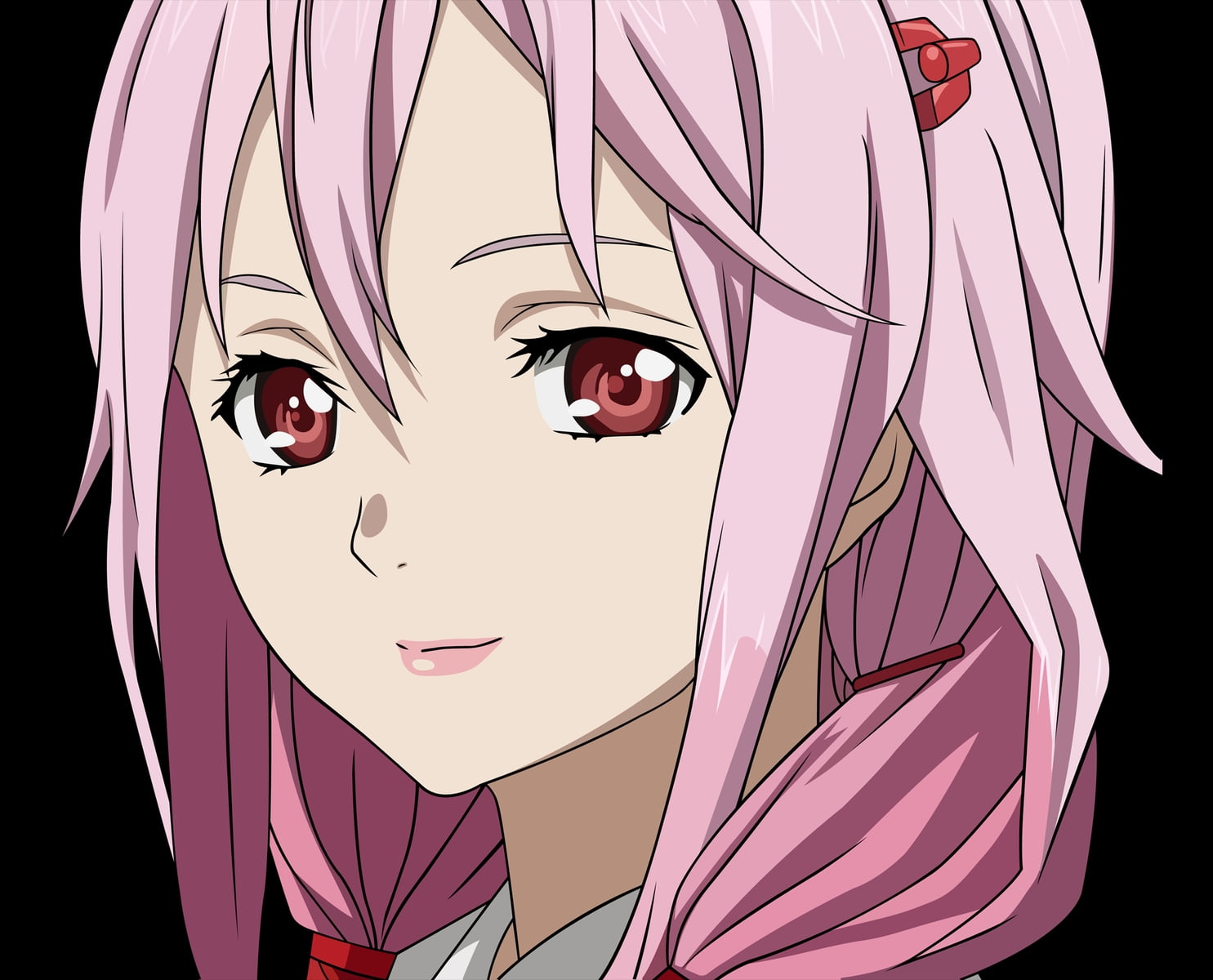 pink haired female anime character