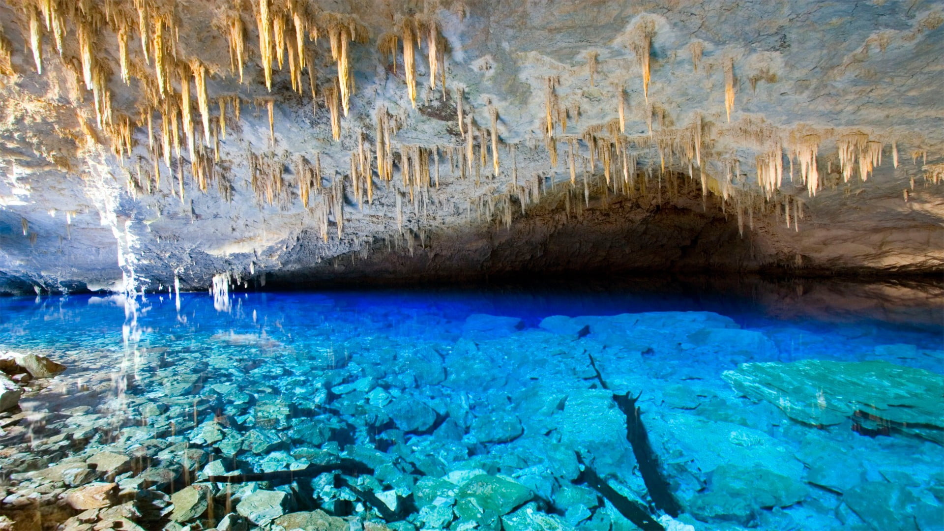 cave river, lake, landscape, nature