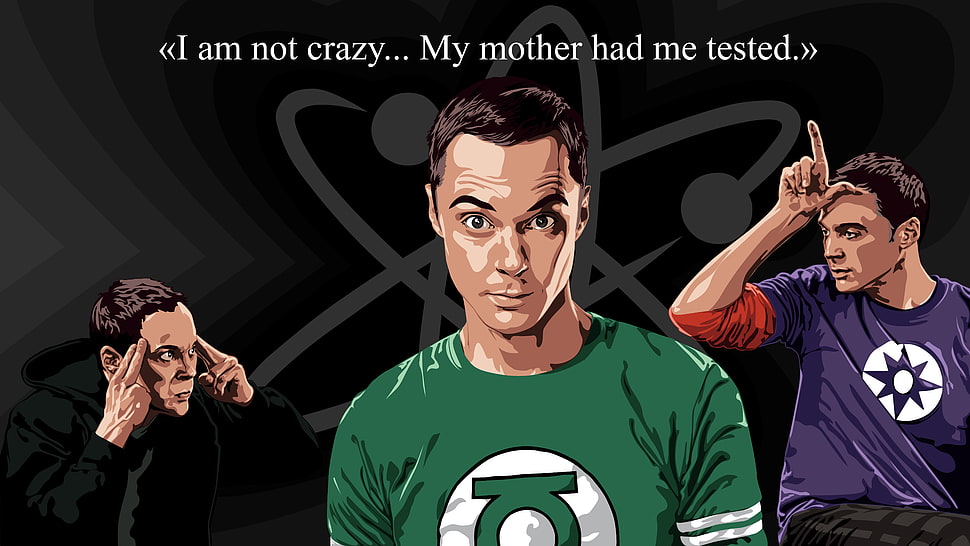 DC Green Lantern crew-neck shirt, Sheldon Cooper, The Big Bang Theory, quote, TV HD wallpaper