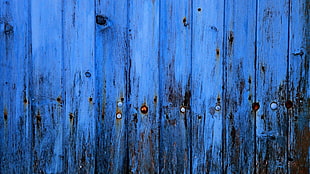 blue wooden fence, minimalism, texture, wood, wooden surface HD wallpaper
