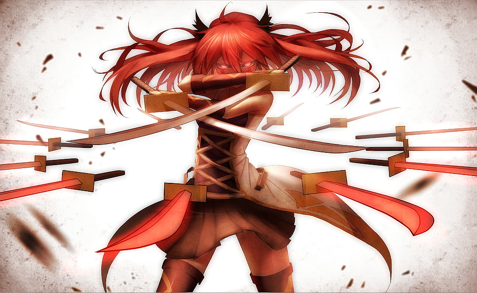 Girl anime character with sword HD wallpaper | Wallpaper Flare