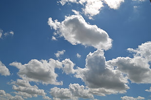 blue sky, sky, clouds HD wallpaper