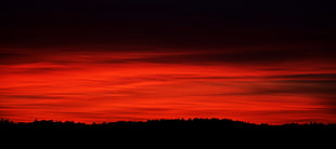 golden hour view, Sky, Red, Horizon