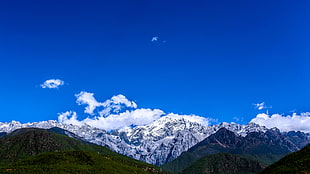 snow coated mountain, Yunnan, Jade dragon snow mountain, Mountain HD wallpaper