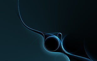 black and blue digital wallpaper