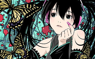 female anime character digital wallpaper, Vocaloid, Hatsune Miku